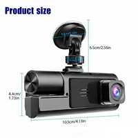 Caméra de tableau de bord DVR 3 canaux, boîte noire, caméra de sécurité automobile, 1080P, WiFi, vision nocturne sans fil, enregistreur de trafic