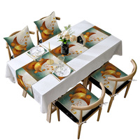 Nappe de table en lin OEM ODM, décoration musulmane du Ramadan, nappe en tissu, lune, serviette de table longue, chemin de table long