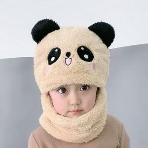 Nuevo <span class=keywords><strong>Gorro</strong></span> con Bufanda Integrada de Dibujos Animados para Niños para Otoño e Invierno de Doble Forro Polar Cálido para Niño Niña Adulto Padre-hijo y Bebé - Product Image 1