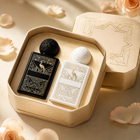 Flacon de parfum en verre 50 ml vide avec vaporisateur, luxe avec boîte, conteneur cosmétique, portable pour voyage, vente en gros, logo personnalisé