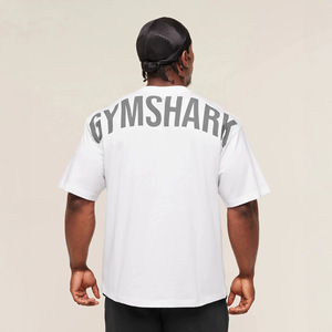 T-shirt Oversize da Uomo con Stampa Fantasia, 300 Grammi, Asciugatura Rapida, Traspirante, per Sport Estivi <span class=keywords><strong>e</strong></span> Fitness, in Cotone, Vestibilità Ampia - Product Image 4