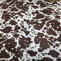Kulit Sapi Asli Bermotif Bintik Salju dengan Bulu