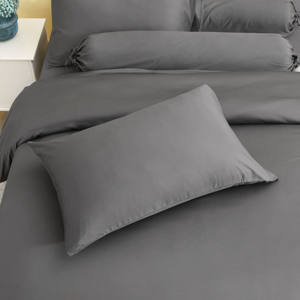 Ensemble <span class=keywords><strong>de</strong></span> literie haut <span class=keywords><strong>de</strong></span> gamme pour la maison, 4 pièces, couleur unie, en bambou, drap-housse, prix <span class=keywords><strong>d</strong></span>'usine - Product Image 4