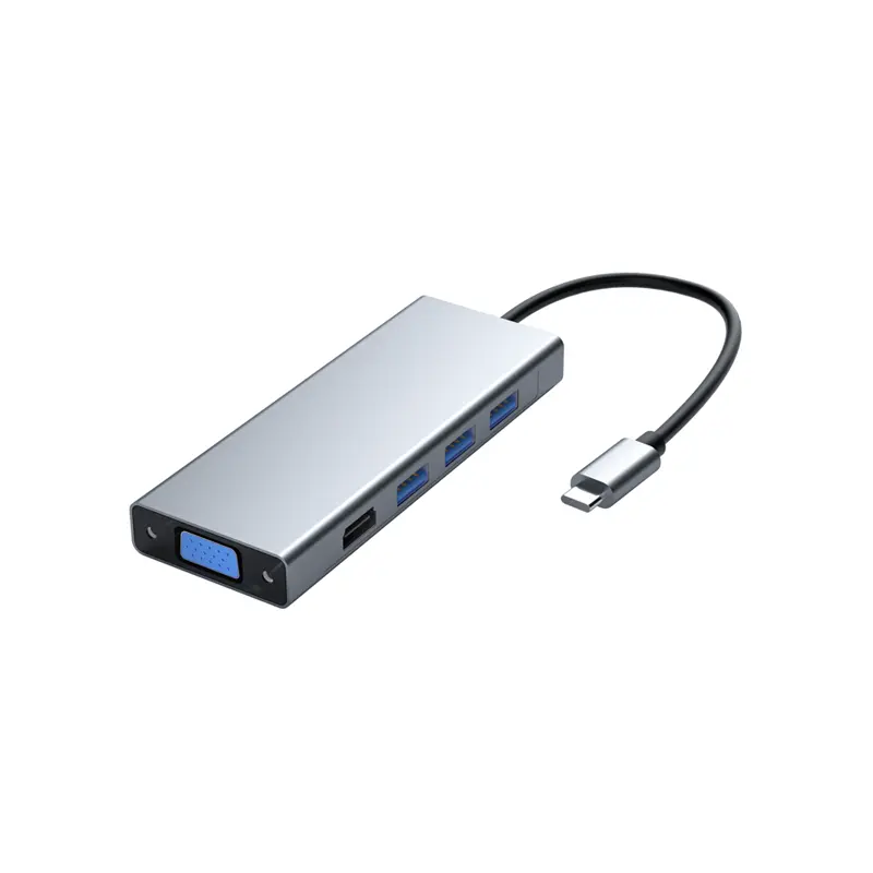 Factory Price 4K HDTV 5 in 1 USB C HUB Multiport Dock Type C Adapter USB3.0 Splitter Docking Station For Macbook Pro