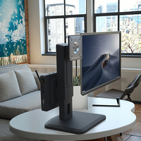 Bras de moniteur de bureau ergonomique réglable et robuste Support à 90 degrés pour support de moniteur d'ordinateur Mini PC