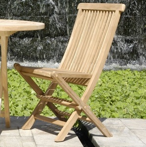 Campione libero a buon mercato mobili esterni pieghevoli giardino Patio esterno ristorante Resort sala da pranzo sedia in legno - Product Image 2