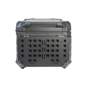 Boîte à bagages arrière pour moto F2-moto 55L en aluminium avec plaque pliable et protections d'angle en forme de H des deux côtés - Product Image 6