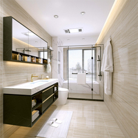 Meuble vanité de salle de bain moderne à évier unique avec armoire de rangement et miroir