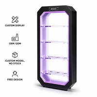 Présentoir de comptoir en acrylique pour vin, en gros, pour magasins de détail, avec éclairage LED personnalisé