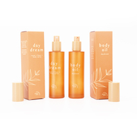 Ensemble d'emballage cosmétique de luxe écologique 50g 100ml 120ml soin de la peau émulsion crème lotion verre vaporisateur avec pompe de presse