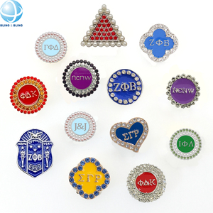 Quà Tặng Giáng Sinh <span class=keywords><strong>Fancy</strong></span> Nút Zeta phi Beta Màu Xanh Men Rhinestone Nút Bao Gồm Áo Sơ Mi Jewel 1920 Sorority Cufflink Dành Cho Phụ Nữ - Product Image 5