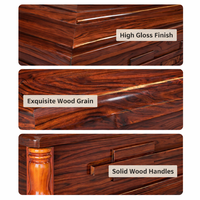 Ataúd de Madera MDF Qianrui, Elegante Estilo Europeo, Ataúd para Adultos, Duradero, Hecho a Mano, Artículos Funerarios de Madera para Funerarias, Venta de Fábrica