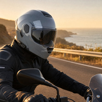 Nouveau casque de moto modulaire à visière rabattable certifié 3C/DOT, double visière, coque ABS, casque de sécurité intégral pour la course, pour 5.0
