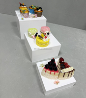 Mini présentoir à cupcakes personnalisé au design unique pour mariage, mini présentoir à desserts en plastique, acrylique, plexiglas, plexiglas, or, argent, blanc