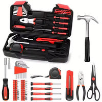 Kit d'outils à main multifonctionnels Liqsteel de 39 pièces avec boîte à outils rigide, personnalisable OEM pour la réparation et l'entretien à domicile