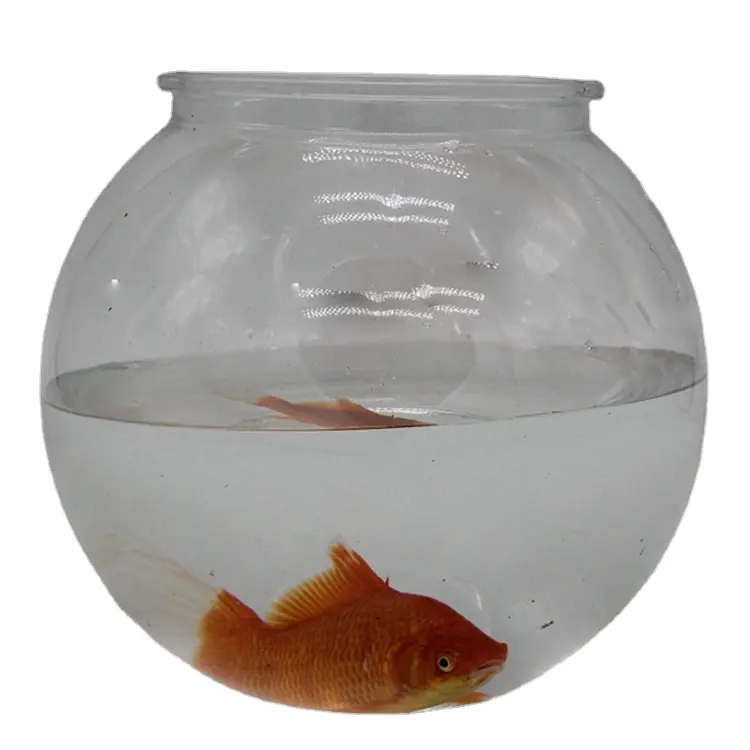 Betta Fish Aquariums, Plastic Bowl Drum, 1/2 Gallon