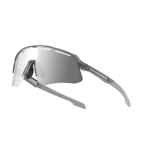 Lunettes de soleil sport semi-cerclées UV400 légères et ventilées avec monture TR90 et verres CP avec clip de prescription pour le cyclisme en extérieur unisexe