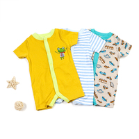 Combinaison pour bébé en coton doux avec boutons de fermeture, pour nourrissons et tout-petits, vêtements pour bébé de haute qualité, combinaison d'été pour bébé