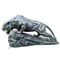 Statue de panthère de jardin en résine, grande taille, sculpture en fibre de verre, léopard