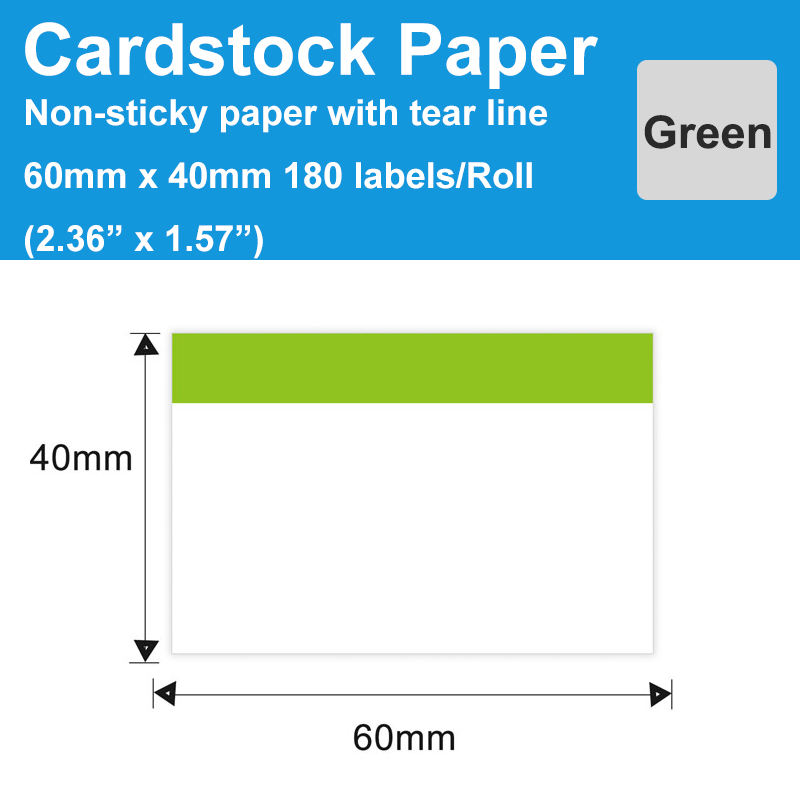Cardstock 60x40mm Vert