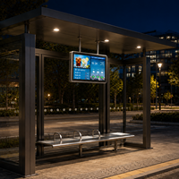 Pantalla LCD de Información para Paradas de Autobús, de Diseño Moderno, Montada en el Techo, para Transporte Público al Aire Libre