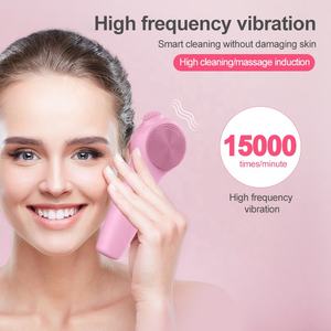 Mini brosse nettoyante faciale sonique en silicone électrique blanchissante, lavage en profondeur, massage facial, brosse nettoyante pour le soin de la peau - Product Image 5