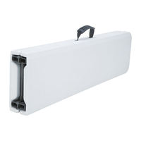 Banc pliant de jardin durable au design moderne, en matériau HDPE, avec structure en acier robuste