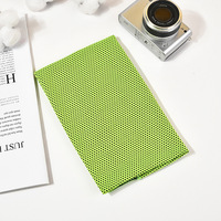 FF4243 Serviette de sport personnalisée pour le fitness, le yoga, l'entraînement et la course avec bouteille en plastique, serviette souple et respirante pour le refroidissement de la glace