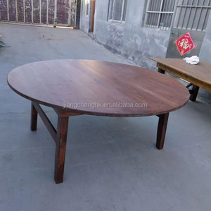 Outdoor Modern Wood Banquet Round <b>Table</b> <b>Wedding</b> Hotel Dining Farmhouse Party Event Durable Eco-Friendly <b>Tables</b> - Product Image 3