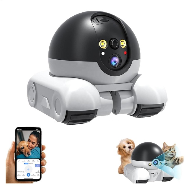Wireless Indoor Network Camera Smart Home Security Motion Alarm for Cars Pets 6000mAh Battery CMOS AI Two-Way Audio Night Vision