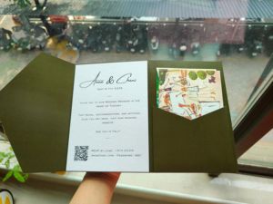 <span class=keywords><strong>Carte</strong></span> Invitation Mariage Personnalisée Cartes d'invitation de mariage arabe 15e anniversaire Demi-enveloppe de luxe en velours vert foncé - Product Image 6