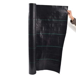 100% Anti herbe PP tissé tissu de contrôle des mauvaises herbes Agro plante couvre-sol paysage tissu 100gsm noir en plastique tapis de barrière contre les mauvaises herbes - Product Image 6
