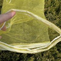 Sac en filet mono maille personnalisé avec logo imprimé, sac en filet HDPE traité anti-UV pour l'emballage des oignons, des pommes de terre et des légumes, vente en gros