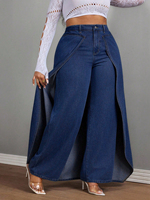 Jeans Boyfriend Personnalisés Bleu Cowgirl Grande Taille pour Femmes – Vente en Gros de Jeans Amples pour Femmes