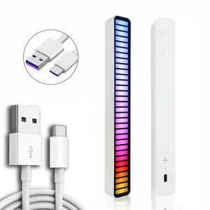 portable tube light car Suppliers-LED Strip Light Sound Control Pickup Rhythm Light Music Atmosphere Light RGB Colorful Tube USB Energy-Saving Lamp