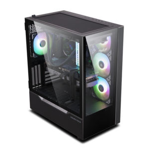Contrôleur RVB Boîtier de jeu ATX Boîtier PC en verre trempé avec USB 3.0 Boîtier d'ordinateur de bureau tour moyenne et ventilateur de style <span class=keywords><strong>tours</strong></span> - Product Image 3