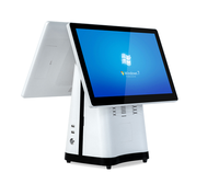 Terminal de point de vente Android/Windows multi-couleurs personnalisé à écran simple/double, directement de l'usine, avec imprimante thermique intégrée 58/80 mm et écran capacitif