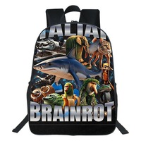 2025 nouveau gros italien Brainrot Tung Tung Tung Sahur sacs d'école 3 pièces costume étudiant sac à dos pour enfants sac à dos