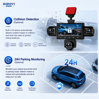 Caméra embarquée SIBOYI 5 canaux 1080P, enregistreur vidéo de conduite 360° avec vision nocturne infrarouge, WiFi, détection de mouvement et application, pour la conduite et le stationnement