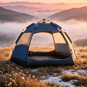 Tentes de camping personnalisables avec logo imprimé, vente en gros directe d'usine, tentes d'extérieur de Chine, faible quantité minimale de commande - Product Image 1