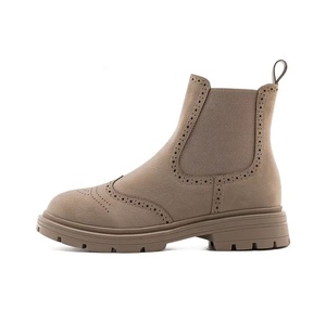 Botines <span class=keywords><strong>Chelsea</strong></span> <span class=keywords><strong>de</strong></span> Moda, Cuero Genuino, Impermeables, Térmicos, Diseño Plano, Otoño/Invierno, Zapatos <span class=keywords><strong>de</strong></span> Mujer - Product Image 1