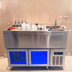 Station de barman Glory, livraison gratuite, station de cocktails, table de travail, station de bar à cocktails avec stockage de glace, bar bien équipé - Product Image 1