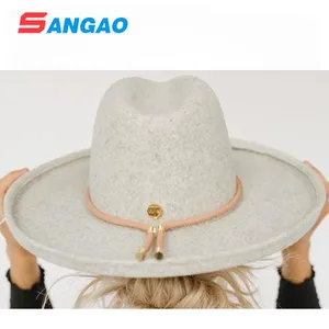 wholesale white boy wool fedora hat for men or kids as cowboy