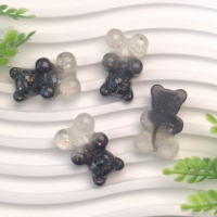 Breloques en résine scintillante en forme d'ours gélifiés pour nail art, décorations, embellissements, ornements 3D Kawaii en forme d'ours, accessoires et fournitures DIY