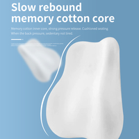 Coussin de soutien lombaire ergonomique en tricot, rembourré en mousse à mémoire de forme à rebond lent, pour dossier de chaise de bureau, soulagement des douleurs dorsales, amovible