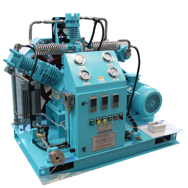 100% pure gas Oil-free Diaphragm Compressor Hydrogen Nitrogen Helium Medical Oxygen Gas Booster Compressor