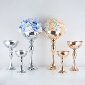 Alta qualità alta oro vaso in metallo ciotola decorativo centrotavola per feste di nozze <span class=keywords><strong>piedistallo</strong></span> fiori composizioni porte - Product Image 1