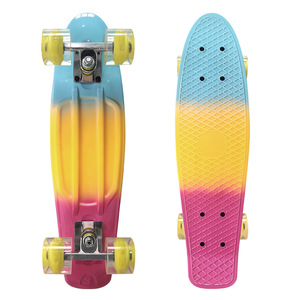 Laier Hot Selling penny skateboard Mini Retro Cruiser Plastic skateboard