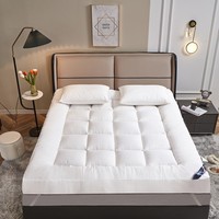 Cubrecolchón King Size, Espuma Viscoelástica Acolchada y Gruesa, Superficie de Sueño Suave con Función Plegable