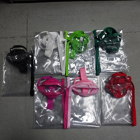 Sac de rangement cylindrique transparent en PVC pour tapis de mahjong, sac à main à double fermeture éclair pour tapis de jeu enroulable, portable